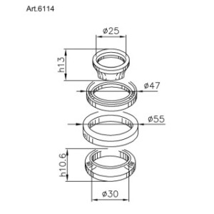 Kit rodamientos de columna de dirección BUZZETTI - 1043389 -  Motoshop