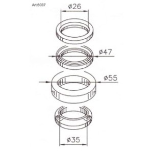 Kit rodamientos de columna de dirección BUZZETTI - 1043368 -  Motoshop