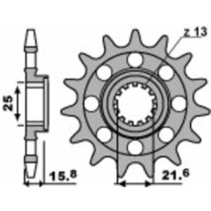 Piñón PBR acero estándar 2093M - Paso 520 - 1077559001 -  Motoshop