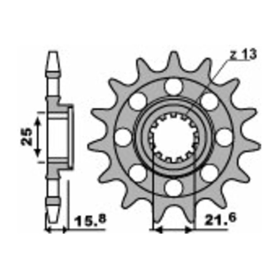 Piñón PBR acero estándar 2093M - Paso 520 - 1077559001 -  Motoshop