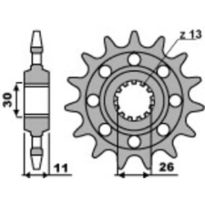 Piñón PBR Racing acero estándar 579M - Paso 520 - 1077763002 -  Motoshop