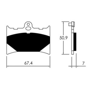 Pastilla de freno Moto - 1038712 -  Motoshop