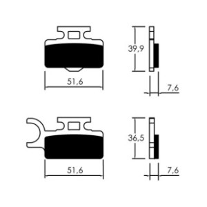 Pastilla de freno Moto - 1038732 -  Motoshop