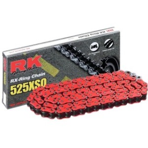 Cadena RK FR525XSO con 118 eslabones rojo - Motoshop