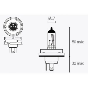 LAMPARA HALOGENA H5 - Motoshop