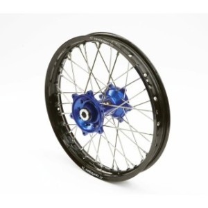 Rueda trasera ART completa 19x2,15x36 , llanta negra, buje azul, radios plateados - 1075973001 - Motoshop