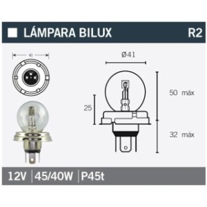 LAMPARA BILUX 12V45/40W - Motoshop