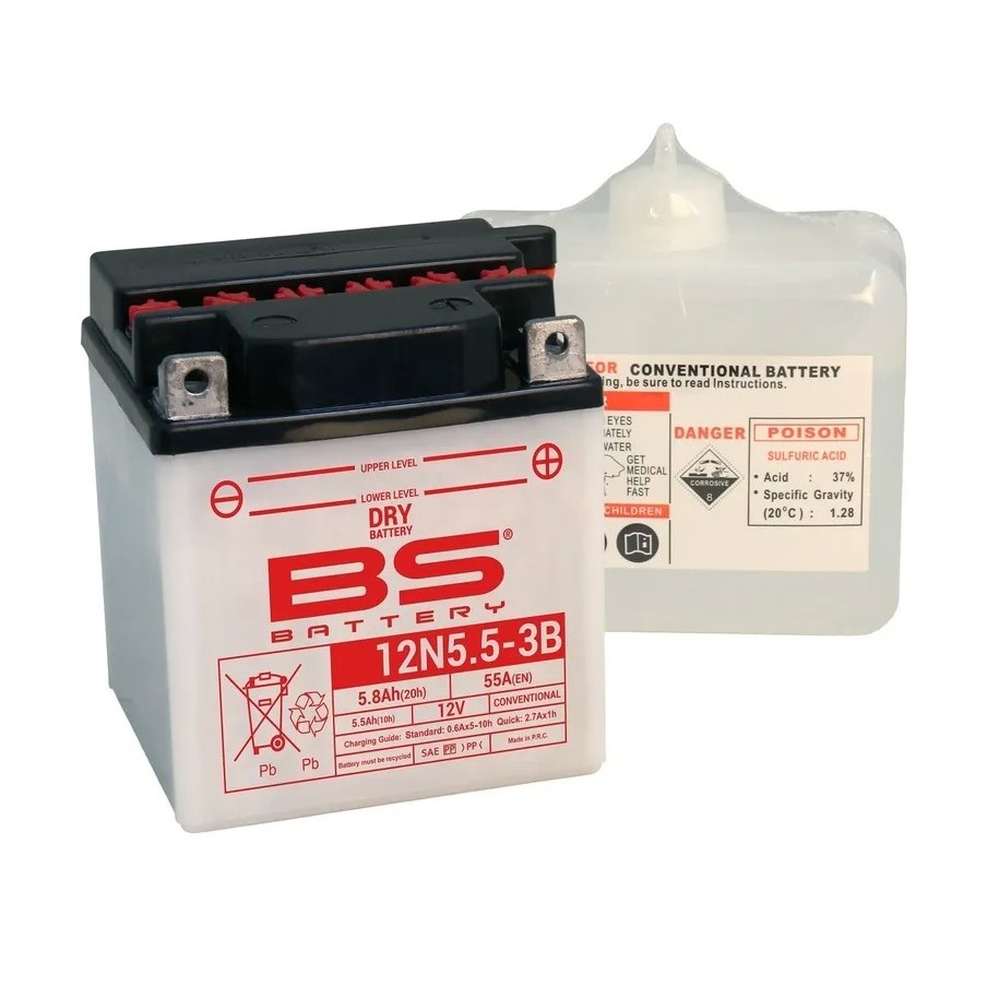 Batería BS BATTERY 12N5.5A-3B - Motoshop