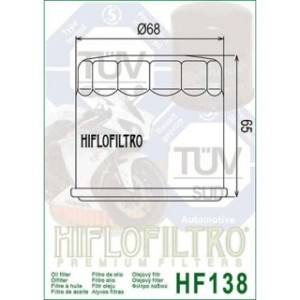 Filtro de aceite cromo Hiflofiltro HF138C - Motoshop